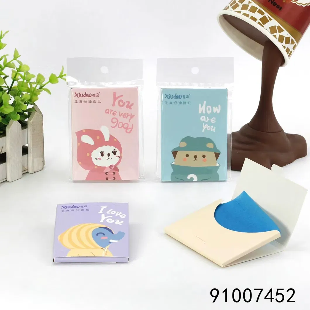 100PCS Hot Sale Oil Absorbing Sheets Face Absorbent Paper Facial Oil Blotting Paper Tissue