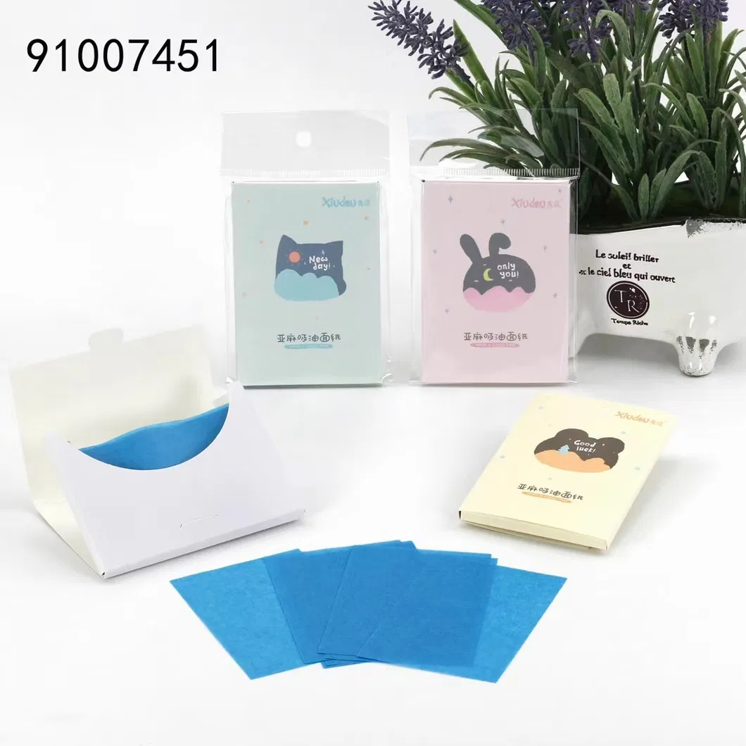 100PCS Hot Sale Oil Absorbing Sheets Face Absorbent Paper Facial Oil Blotting Paper Tissue