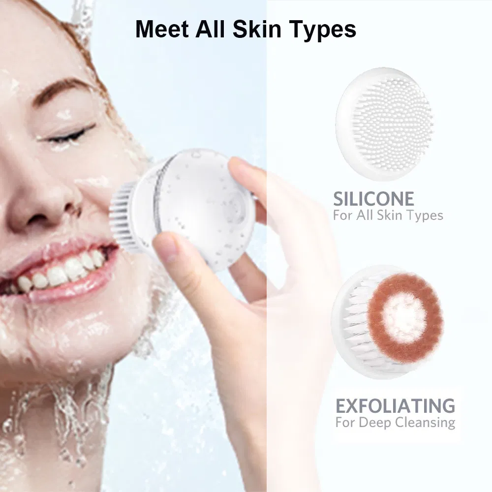 2020 New Design Electric Massage Silicone Sonic Facial Cleansing Brush