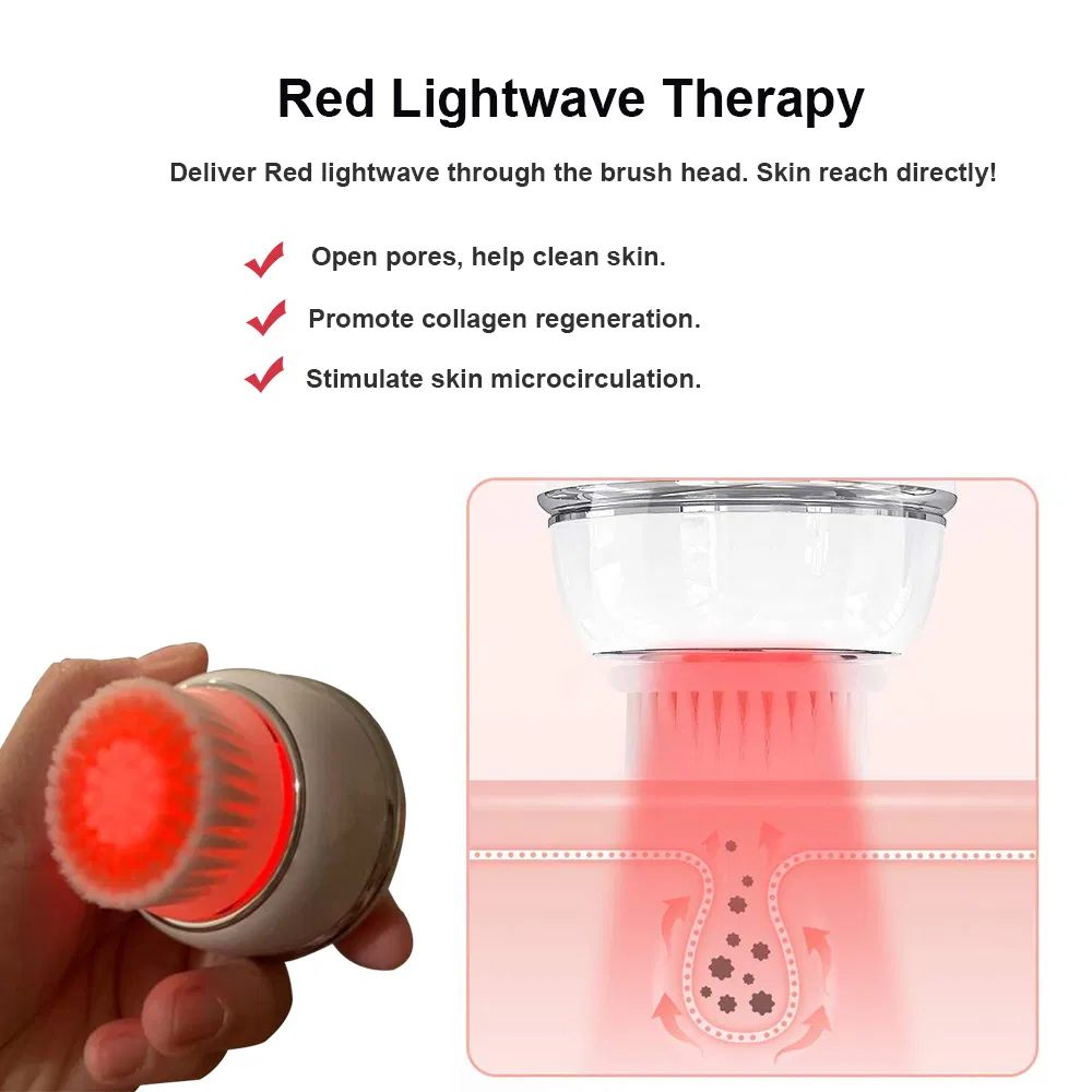 2020 New Design Electric Massage Silicone Sonic Facial Cleansing Brush