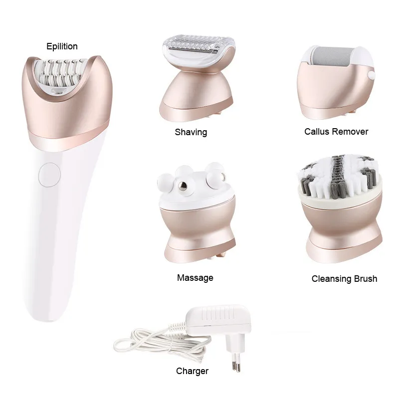 5 in 1 Electric Cordless Rechargeable Women′s Epilator
