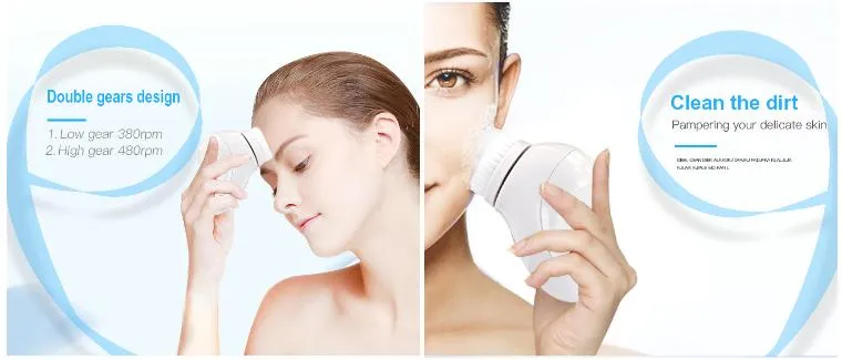 Beauty Home Use Face Wash Rotating Massager of Facial Cleansing Brush