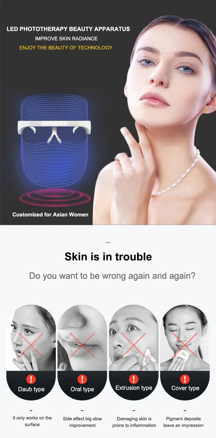 Belleza Popular Personal Care Ealth LED 3 Colors Light Face LED Mask