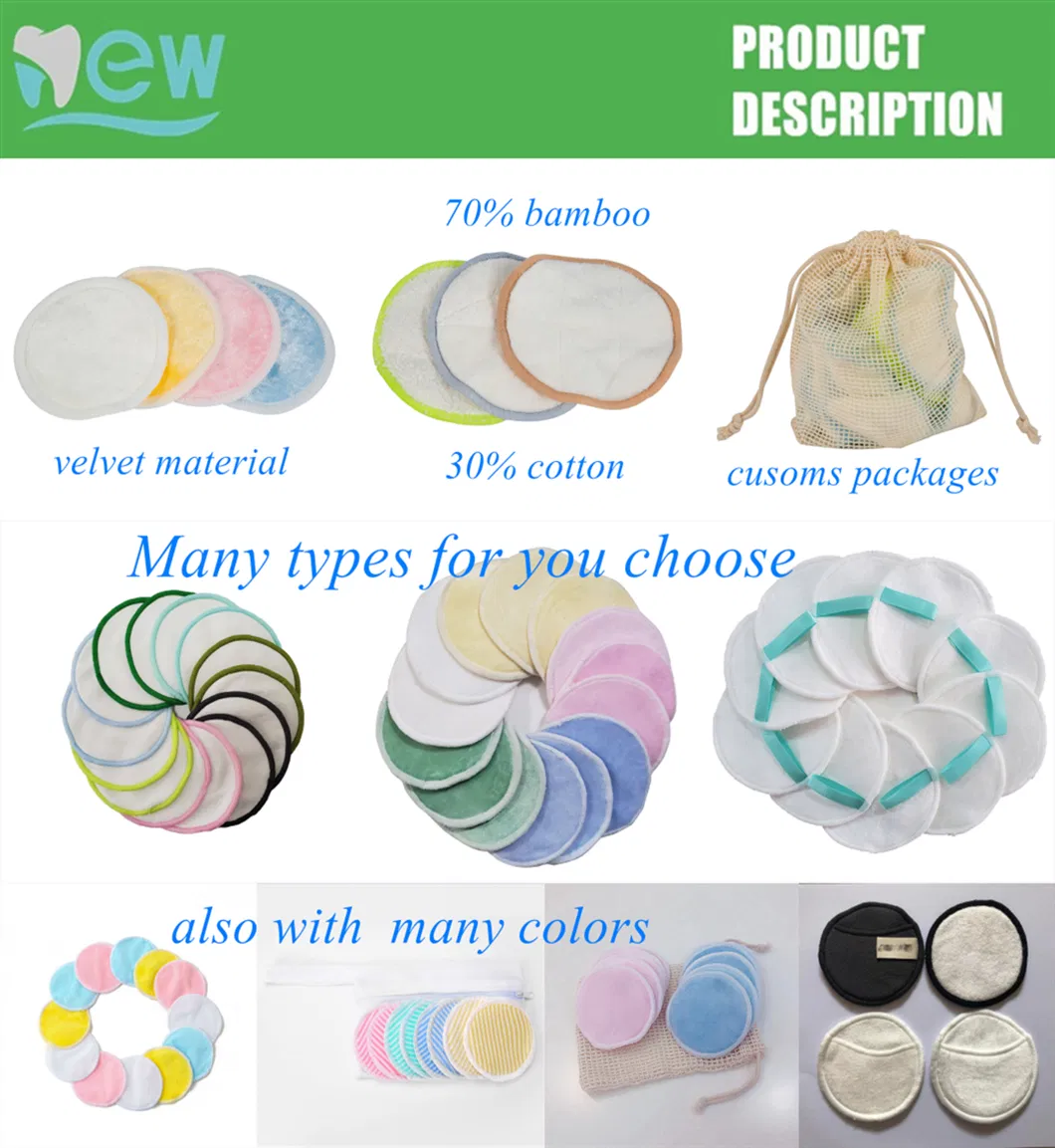 Biodegradable Reusable Remove Cleaning Velvet Pads with Beauty Daily Used