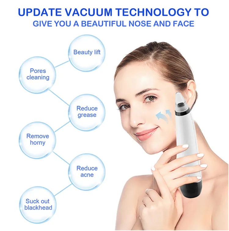 Blackhead Remover Electric Blackhead Vacuum Suction Machine with 3 Replaceable Heads