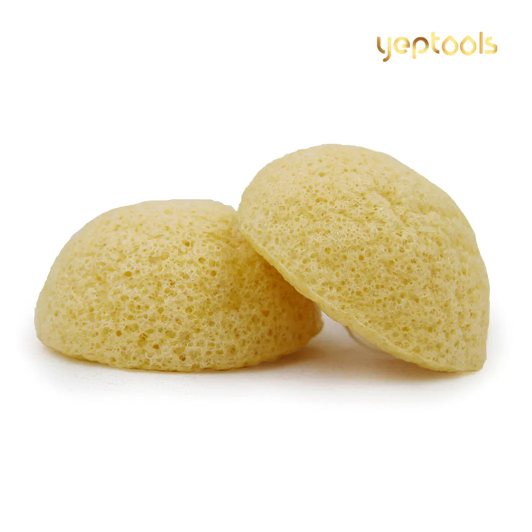 Chitosan Half-Ball Shaped Facial Konjac Cleansing Sponge Puff