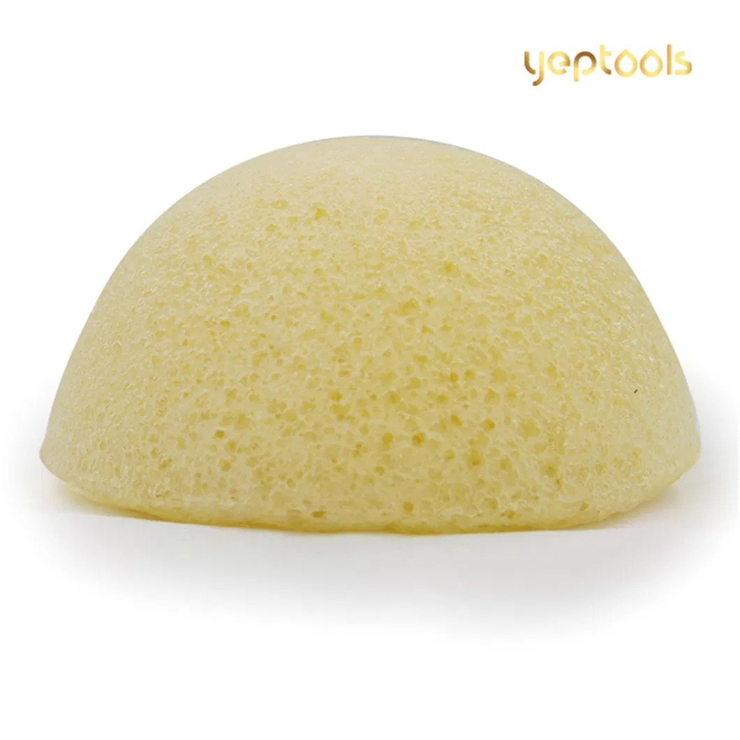 Chitosan Half-Ball Shaped Facial Konjac Cleansing Sponge Puff