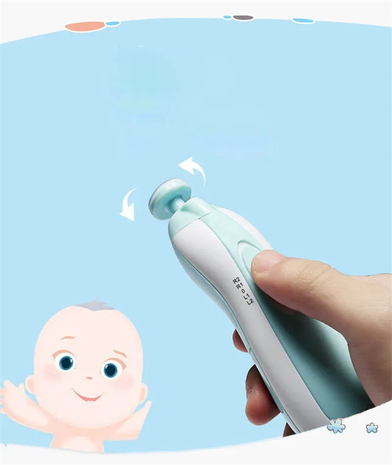 Customized Logo Multifunctional Baby Electric Nail Polisher Child Manicure Set File FF7107