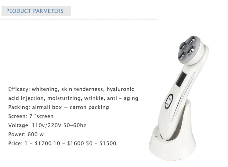 Electroporation/LED/EMS/RF/No-Needle Mesotherapy Device