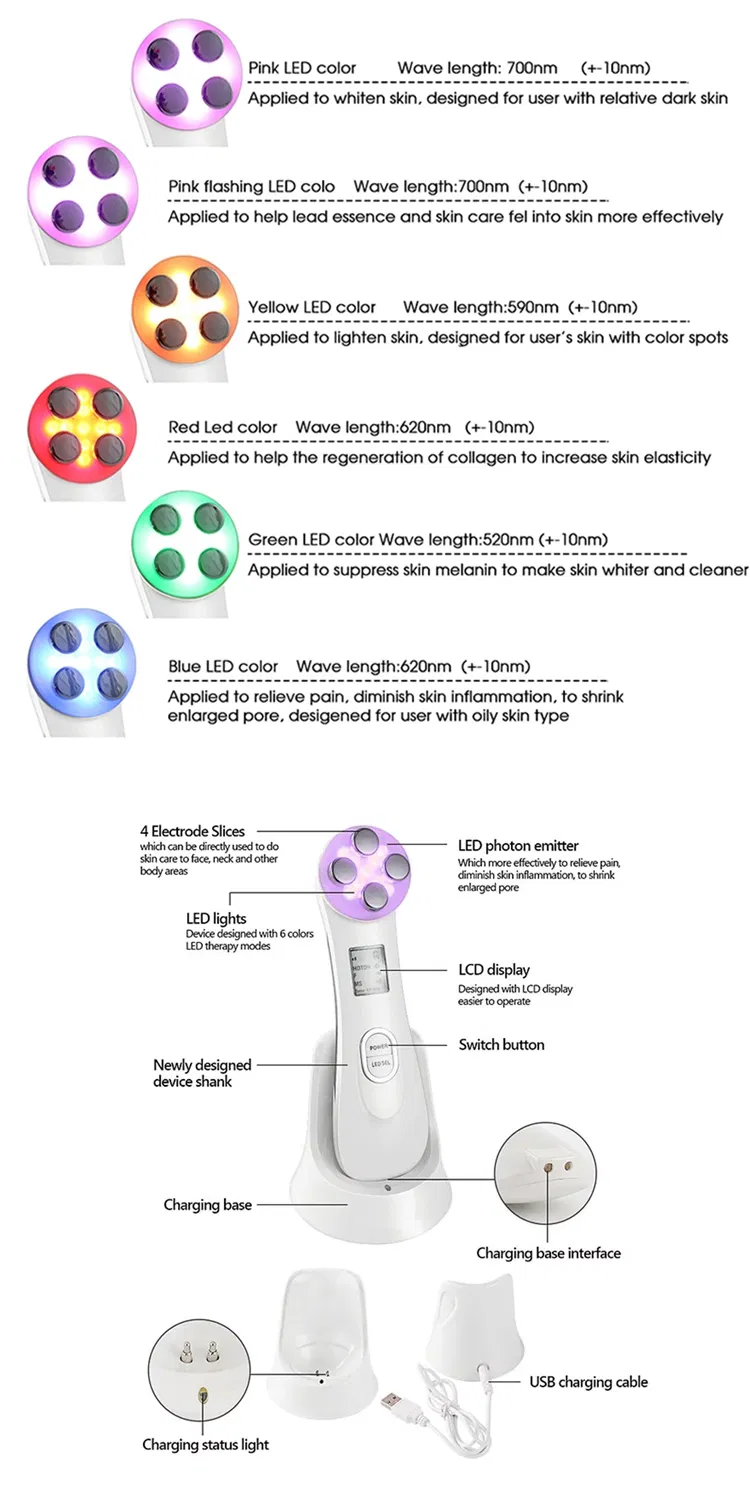 Electroporation/LED/EMS/RF/No-Needle Mesotherapy Device