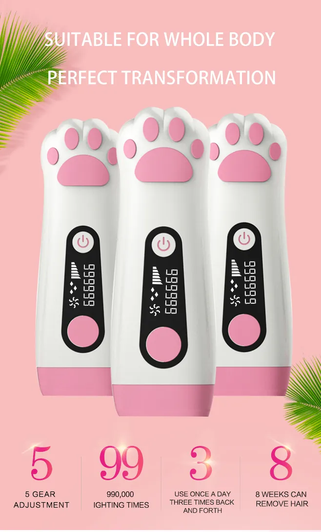 Face Female Household Lightweight Portable Facial Armpit Laser IPL Hair Removal Instrument