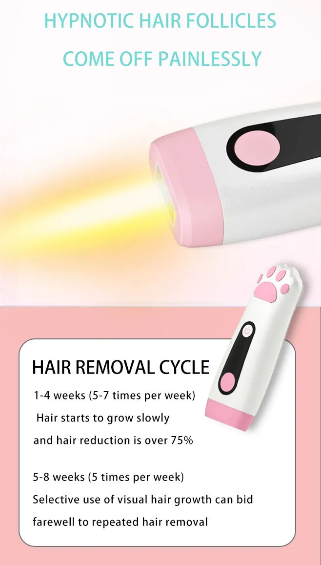 Face Female Household Lightweight Portable Facial Armpit Laser IPL Hair Removal Instrument