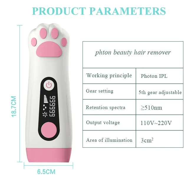 Face Female Household Lightweight Portable Facial Armpit Laser IPL Hair Removal Instrument