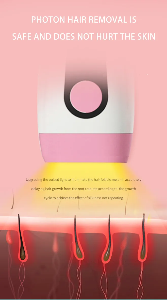 Face Female Household Lightweight Portable Facial Armpit Laser IPL Hair Removal Instrument