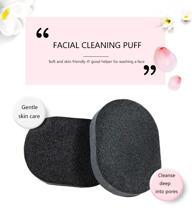 Face Washing and Cleansing Puff Women′s Face Washing Sponge M Deep Cleaning Boxed Bamboo Charcoal Face Puff