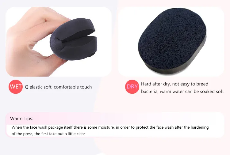 Face Washing and Cleansing Puff Women′s Face Washing Sponge M Deep Cleaning Boxed Bamboo Charcoal Face Puff