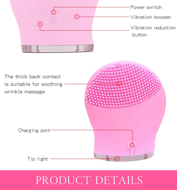 Factory Wholesale Electronic Silicone Waterproof Brush for Face Cleaning