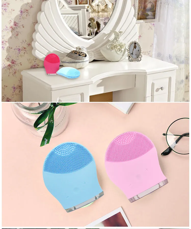Factory Wholesale Electronic Silicone Waterproof Brush for Face Cleaning