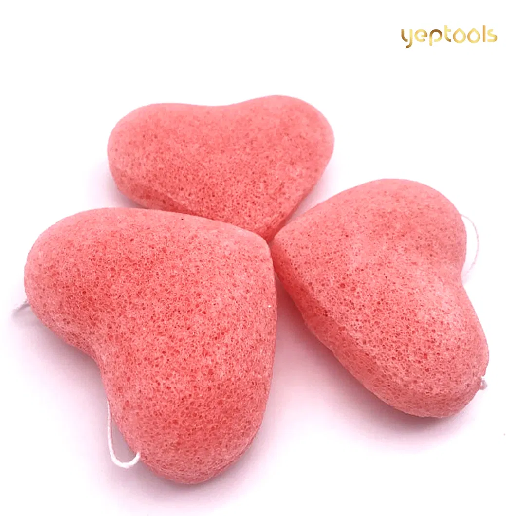 Factroy Customized 100% Natural Sakura Freeze-Drying Konjac Facial Cleasing Sponge Puff