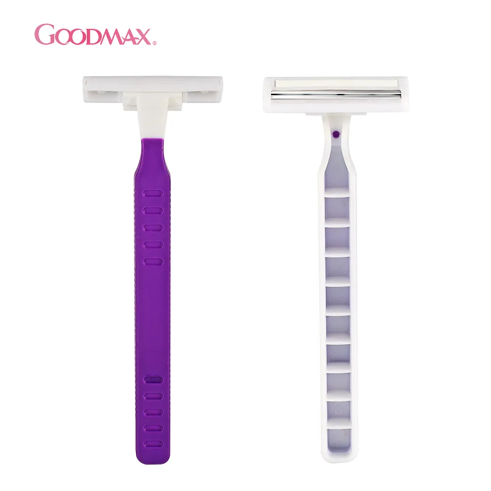 Fixed Head Plastic Twin Blade Razor Disposable Razor for Women