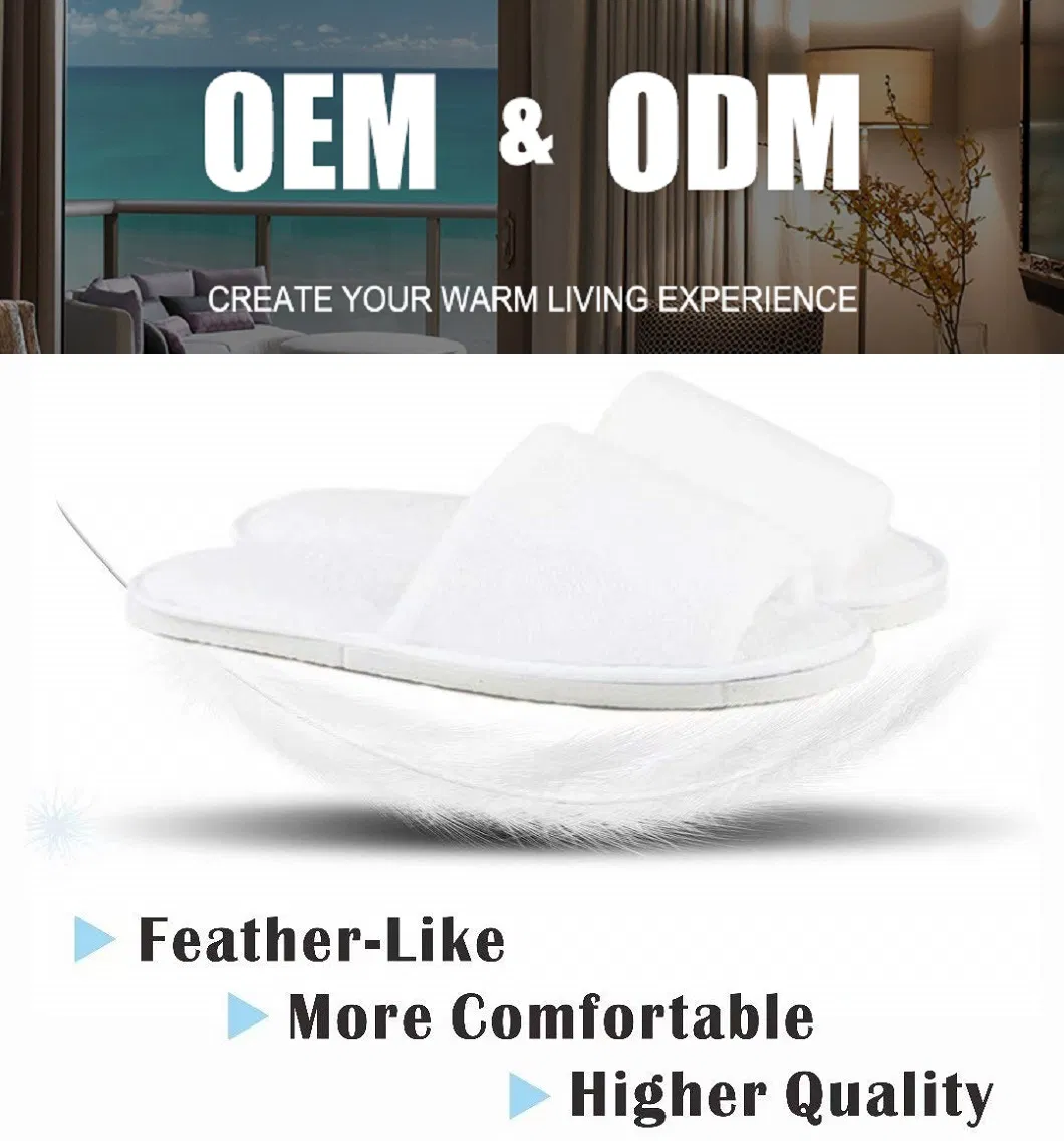 High Quality Fashion Sippers for Hotel Cotton Top Quality Hotel Supplier Towel Cloth Bath Disposable Hotel Shoes