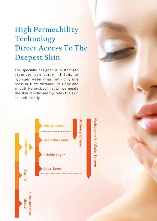 Hot Sale Portable Facial Mist Water Spray Beauty and Health Electrolysis Technology Facial Hydrogen Water Spray