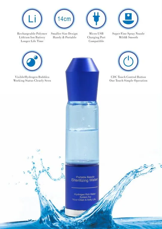 Hot Sale Portable Facial Mist Water Spray Beauty and Health Electrolysis Technology Facial Hydrogen Water Spray