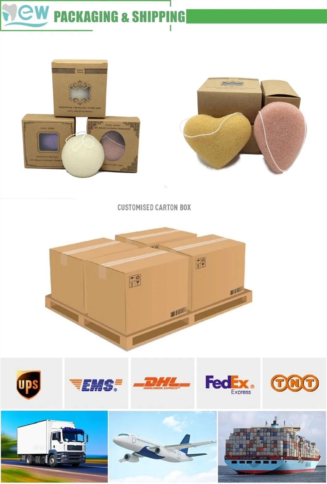 Ideal for Delicate and Sensitive Skin Anti-Bacteria Natural Konjac Sponge