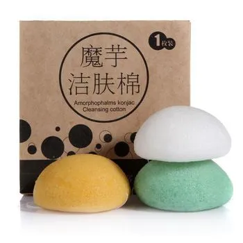 Konjac Sponge Face Exfoliation Cleaning Sponge Facial Sponge Puff 100% Natural