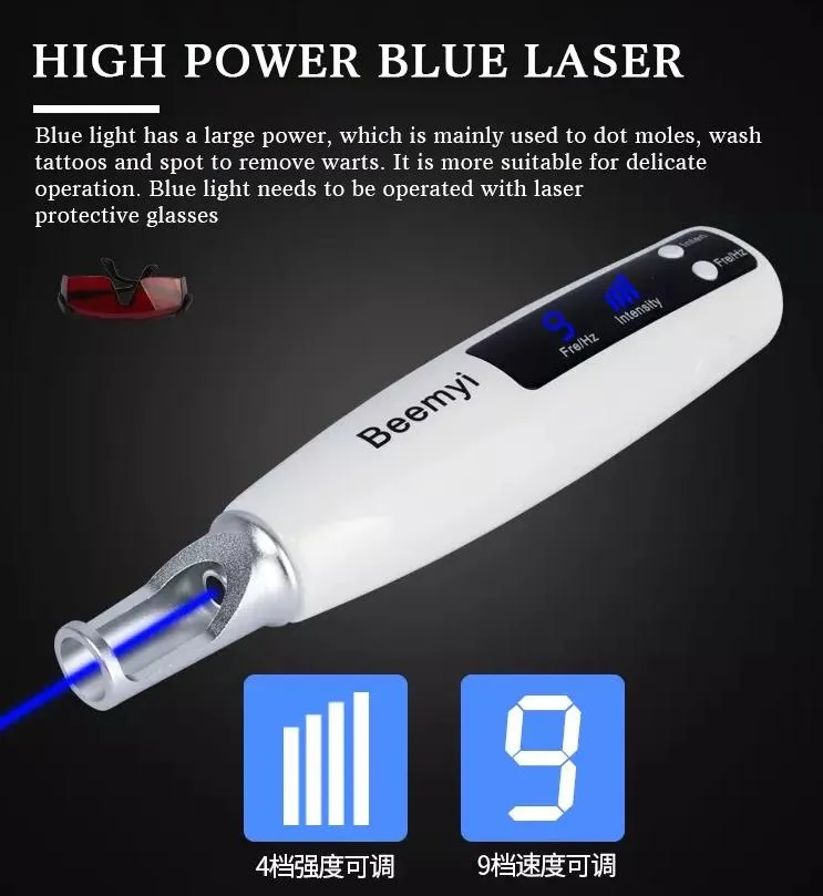 LCD Plasma Pen Mole Dark Spot Pen Facial Freckle Tag Wart Removal