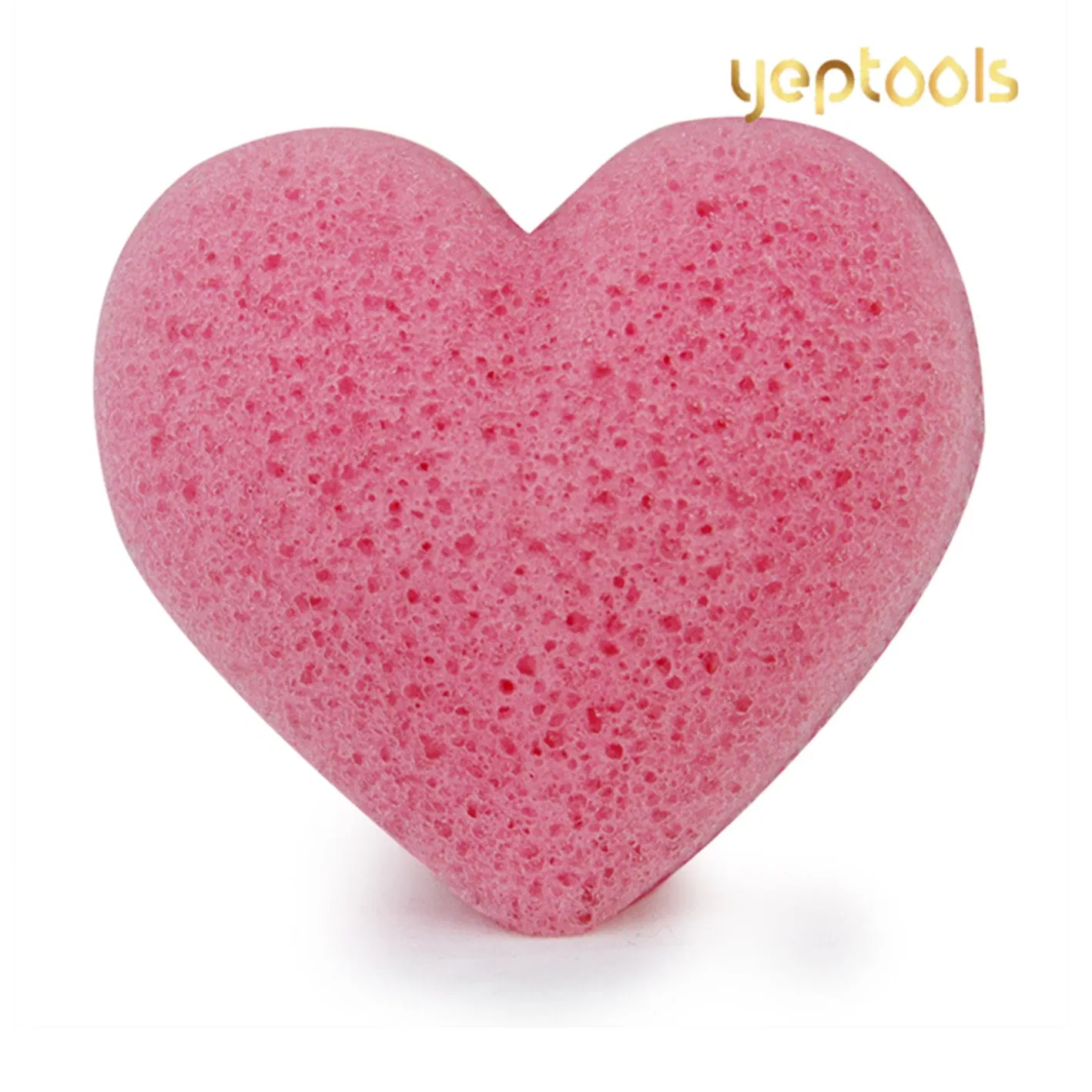 New Arrival Heart Shape Bamboo Charcoal Konjac Facial Cleansing Sponge Puff