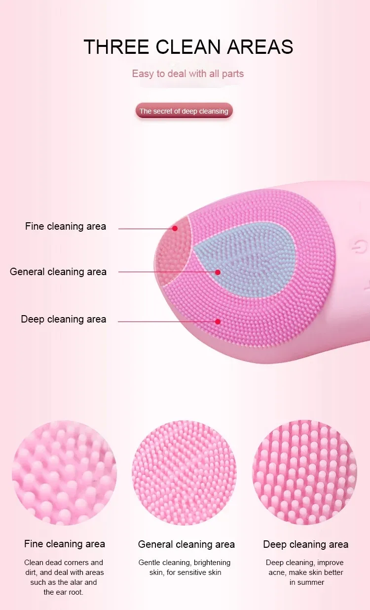 No. 1 Seller Silicone Cleanser Wash Face Machine Cleansing Brush