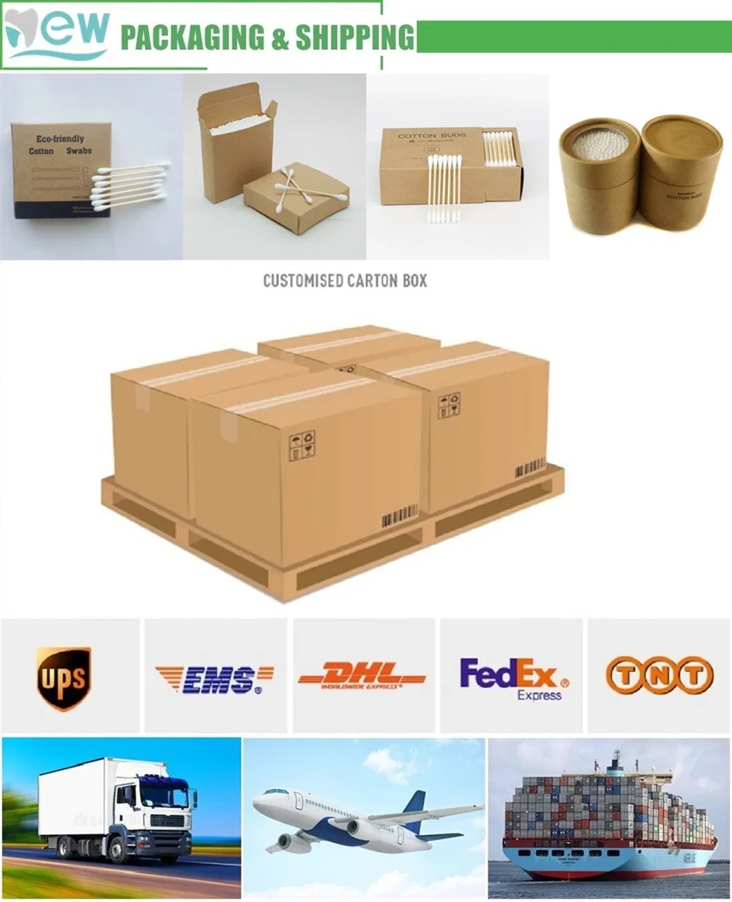 OEM Private Logo Printed on Packages Hotel Used Bamboo Cotton Buds