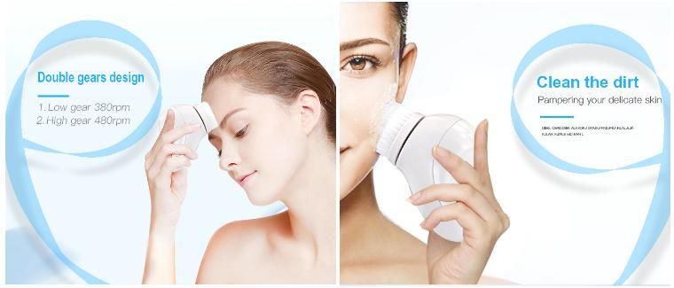 Portable Electric Cleanser Rechargeable Sonic Face Cleanser Facial Cleansing Brush