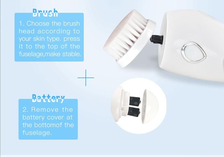 Portable Electric Cleanser Rechargeable Sonic Face Cleanser Facial Cleansing Brush