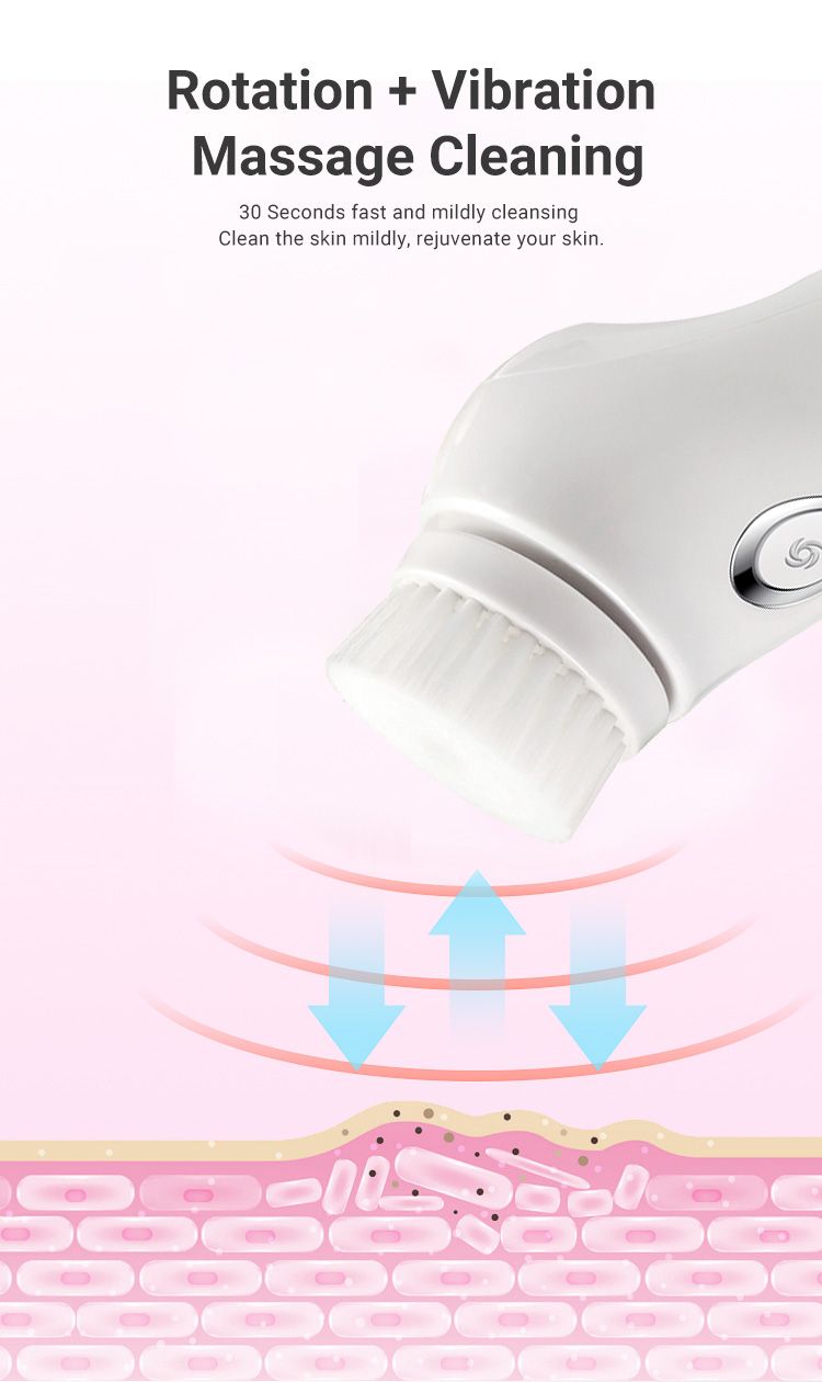 Portable Electric Cleanser Rechargeable Sonic Face Cleanser Facial Cleansing Brush