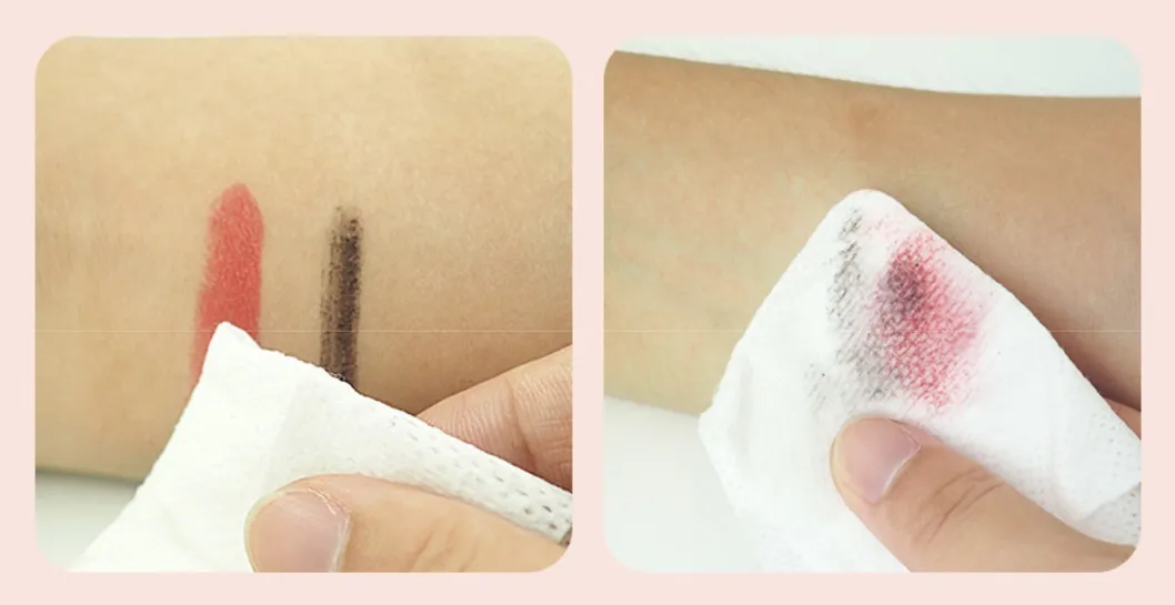 Pre-Moistened Facial Wet Tissue Face Eye Lip Wipe Face Makeup Remover Cleansing Wet Wipes