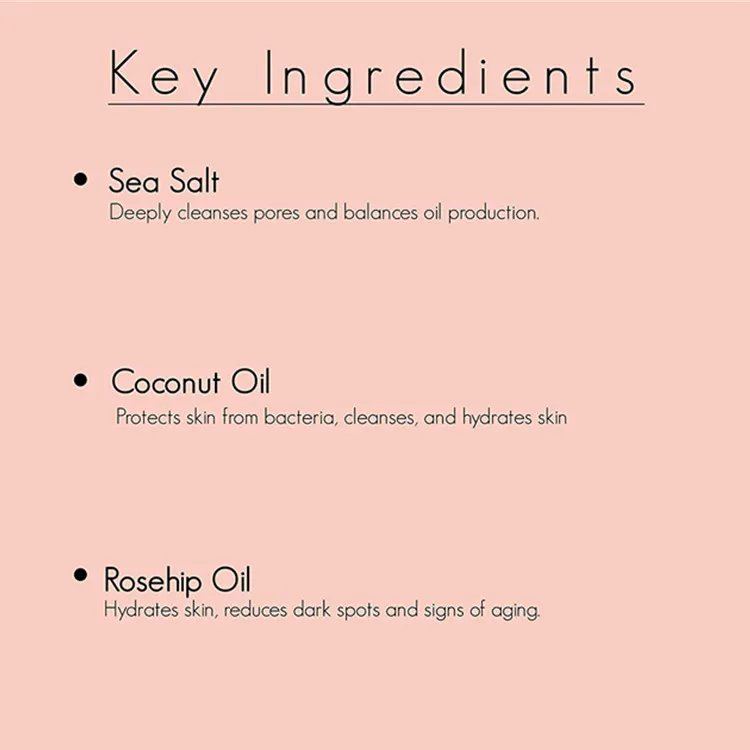 Private Custom Gentle & Brightening Skin Face Scrub for Pore Cleaning and Balancing