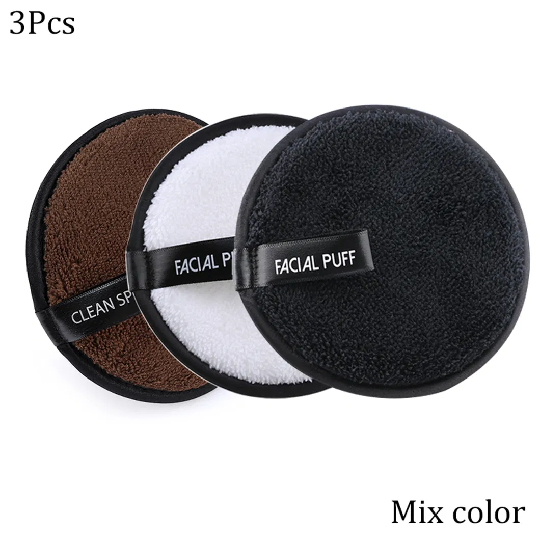 Private Label Microfiber Cotton Makeup Remover Facial Cleaning Sponge Puff