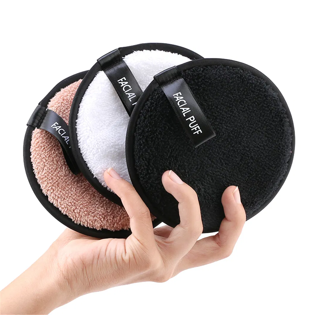 Private Label Microfiber Cotton Makeup Remover Facial Cleaning Sponge Puff