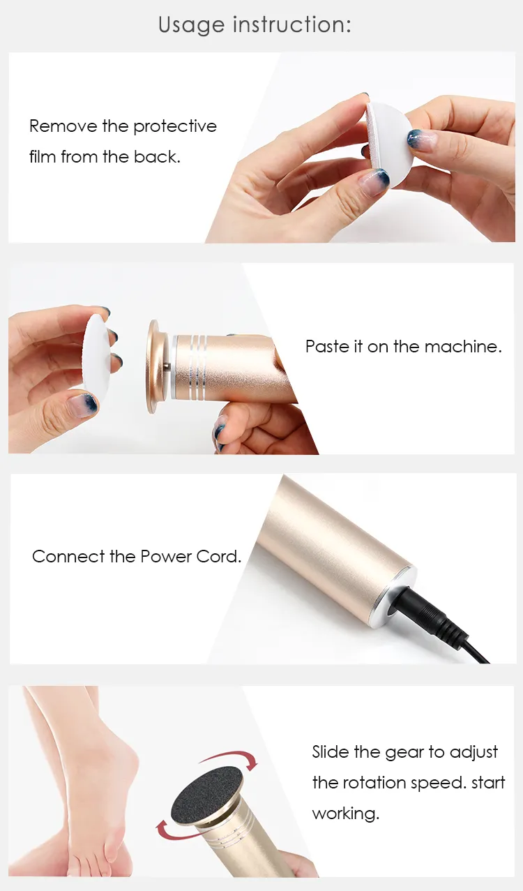 Professional Portable Electric Pedicure Foot Callus Remover as Seen on TV for Beauty Salon Use