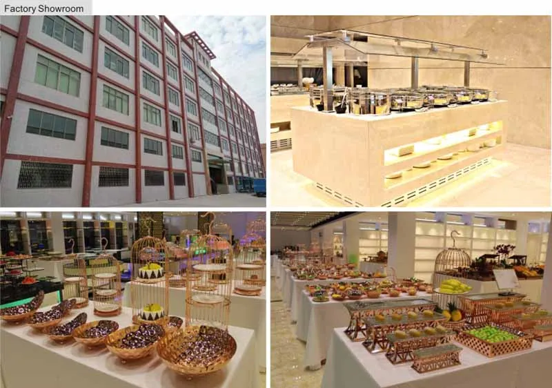 Restaurant Buffet Equipment 9L Rectangular Serving Dish Rose Gold Hammered Chafers Stainless Steel Chafing Dish Electric Heater Food Warmer Chafer for Sale