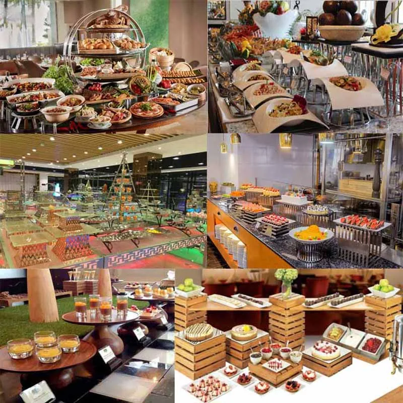 Restaurant Buffet Equipment 9L Rectangular Serving Dish Rose Gold Hammered Chafers Stainless Steel Chafing Dish Electric Heater Food Warmer Chafer for Sale