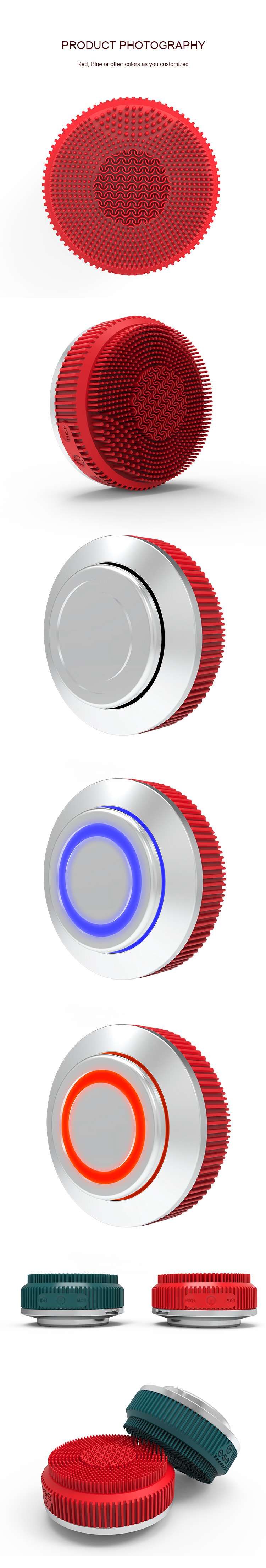 Sonic Facial Cleansing Brush Powered Face Brush Anti-Aging Silicone Face Scrubber for Skin Renewal Waterproof