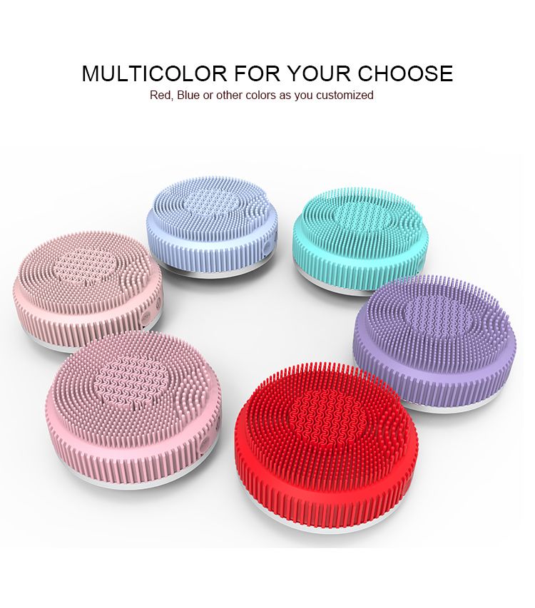 Sonic Facial Cleansing Brush Powered Face Brush Anti-Aging Silicone Face Scrubber for Skin Renewal Waterproof