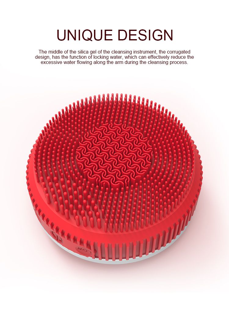 Sonic Facial Cleansing Brush Powered Face Brush Anti-Aging Silicone Face Scrubber for Skin Renewal Waterproof