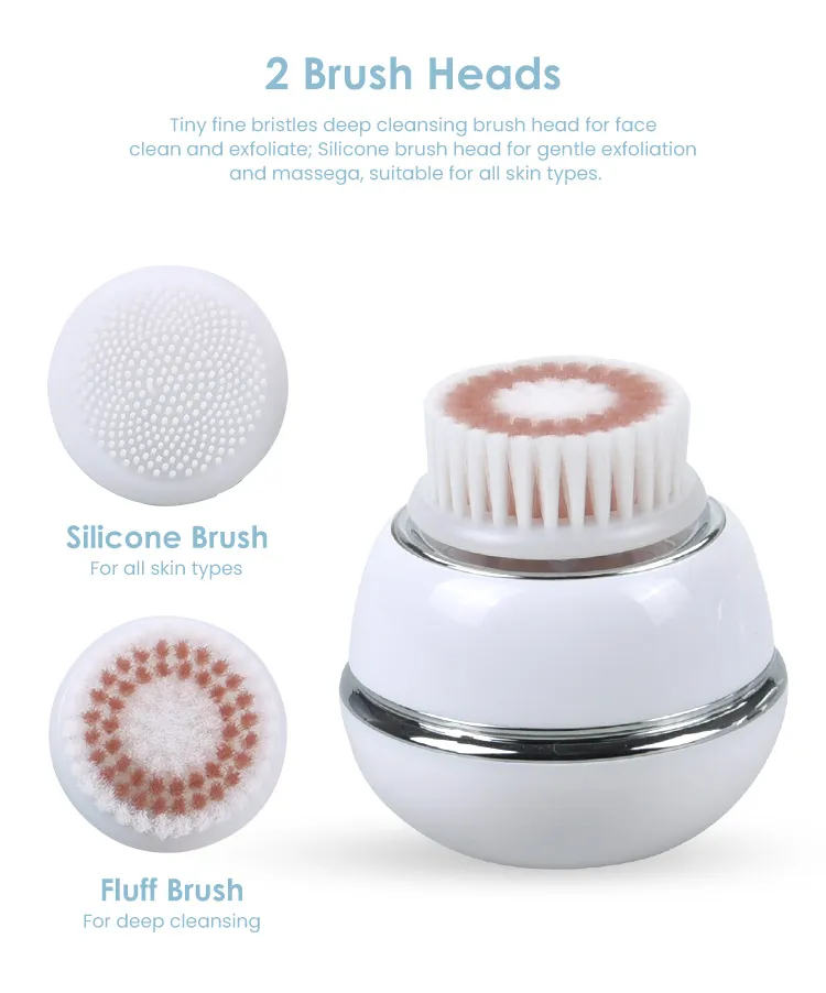 Sonic Silicone Cleanser Brush Face Skin Scrubber Electrical Facial Cleansing