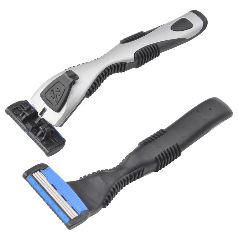 System Razor with Pivoting Head and Metal Handle