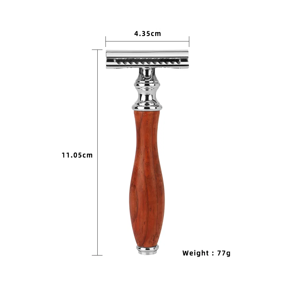 Traditional Shaver Durable Wood Safety Razor Double Edge Safety Razor