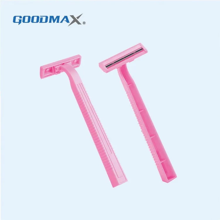 Twin Blade Disposable Razor for Lady with Long Handle